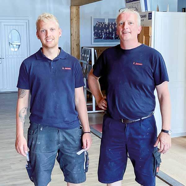 Generationswechsel: Ole Jensen übernimmt die Tischlerei in dritter Generation von seinem Vater Frerk Jensen.